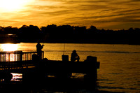Fishing at sunset - Noosa River