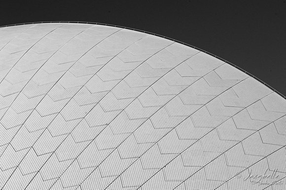 120803 Sydney Opera House Detail 1 B&W