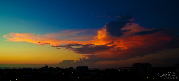 Sun setting over Darwin