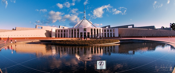 Canberra, Parliment House, do not drink!