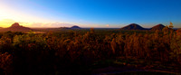 Glasshouse Mountains Sunrise Panorama HDR copy