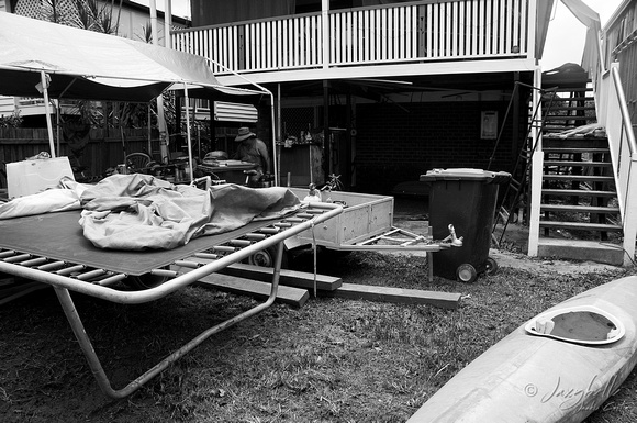 14.1.2011 The day before this resident  had used this canoe to get around Smallman St BW